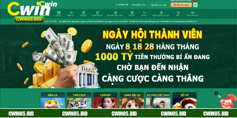 Quy trình rút tiền tại Cwin chuẩn nhất 2025